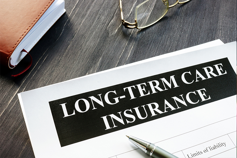long-term care insurance paper on desk